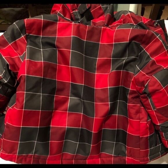 NWOT Cat & Jack Kids 12M Checkered Jacket W/Hood - Picture 5 of 9